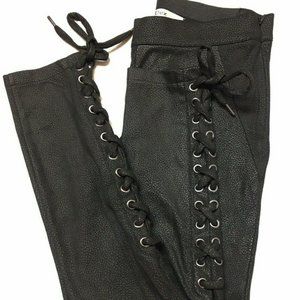 Dex Women's Black Small Lace Up Stretch NWOT Pants